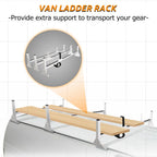 3 Bar Ladder Roof Rack for Chevy Express, Ford E-150, E-250 (1996-On)