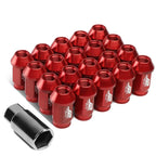 Set of 20 J2 7075 Forged Aluminum M12x1.25 Open-End Lug Nuts for Universal