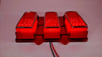 LED Tail Lights Brake Lamps Stainless Trim with Flasher for 1969 Ford Mustang