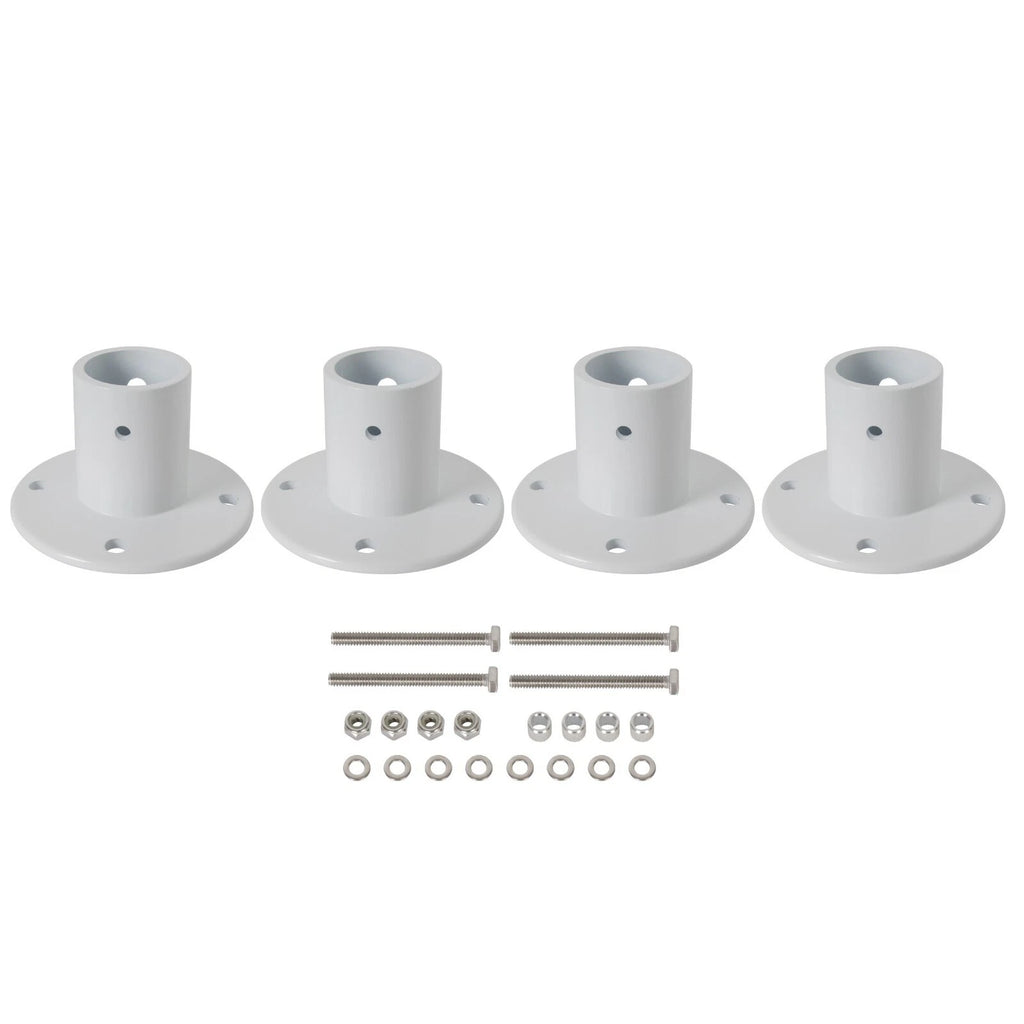 Set of 4 Aluminum Slide Deck Flanges for In-ground Swimming Pool
