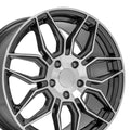 18" Gunmetal Machined Wheel for 1988-1996 Chevy Corvette - RVO4831