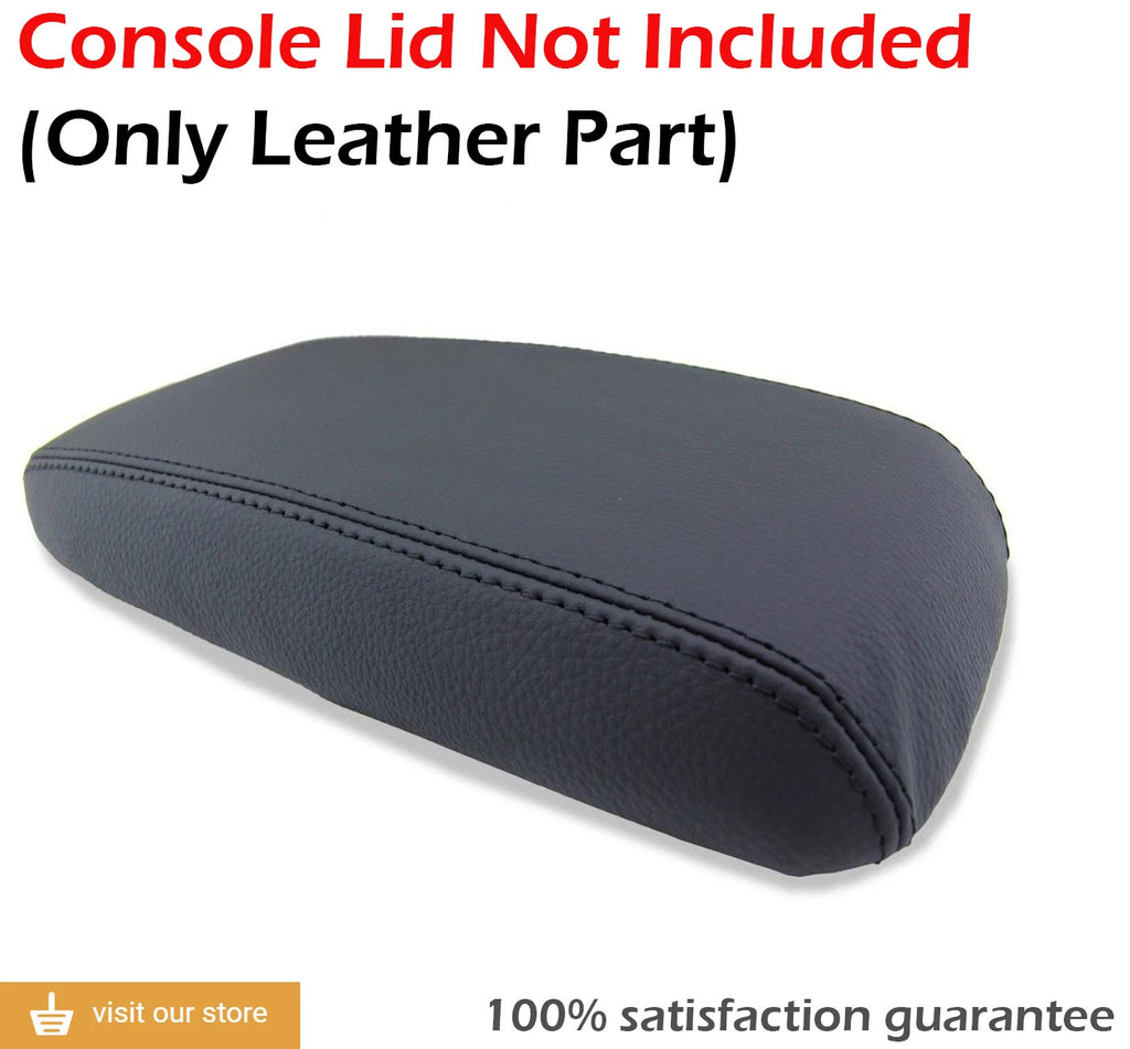 Center Console Lid Armrest Cover for Honda Civic (2012–2015) Black PVC Leather
