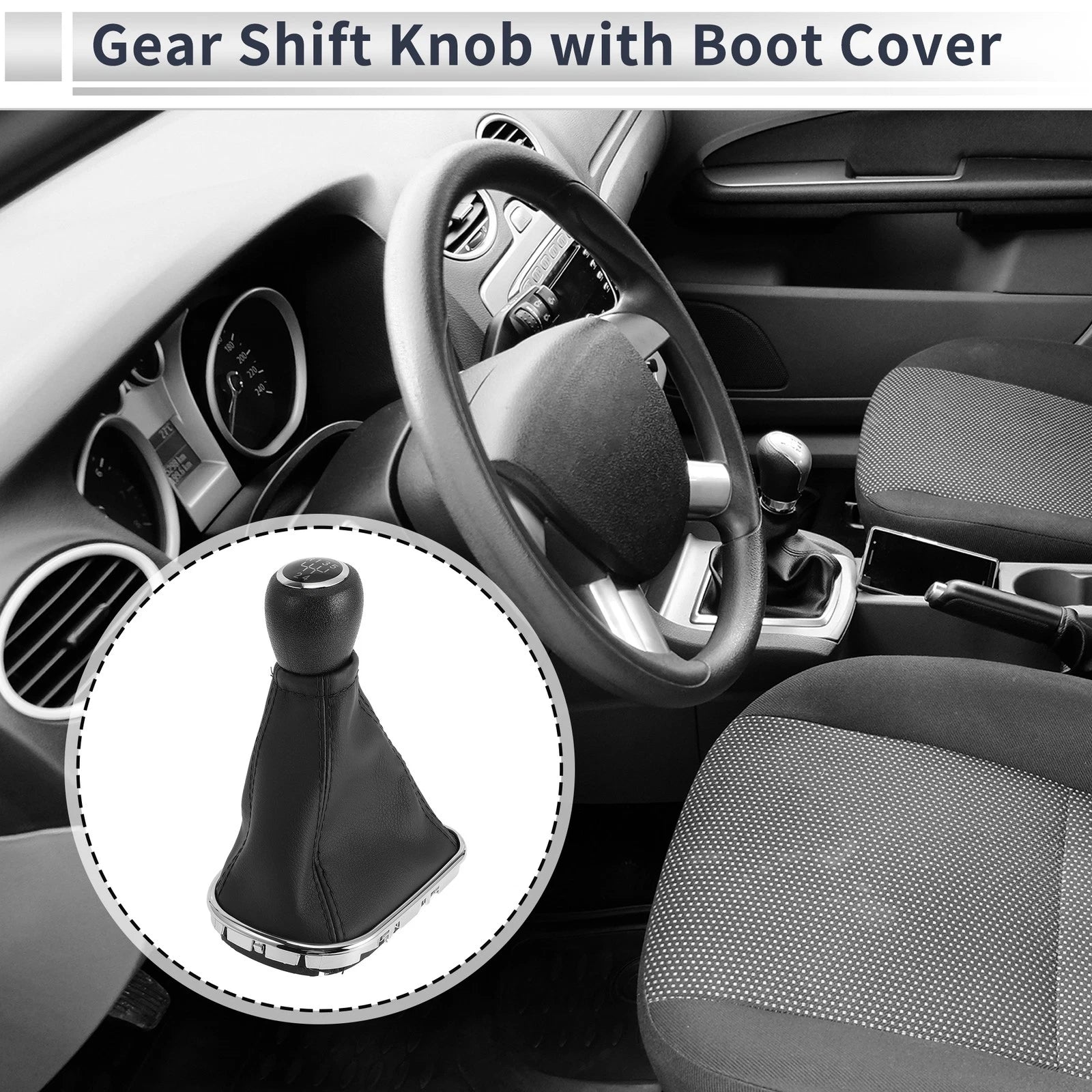 5 Speed Gear Shifter Knob with Cover for Chevrolet Cruze (2010–2015)