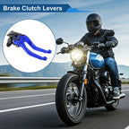 Adjustable Short Brake Clutch Levers for Honda CBR600RR (2003–2006) Blue 1 Pair