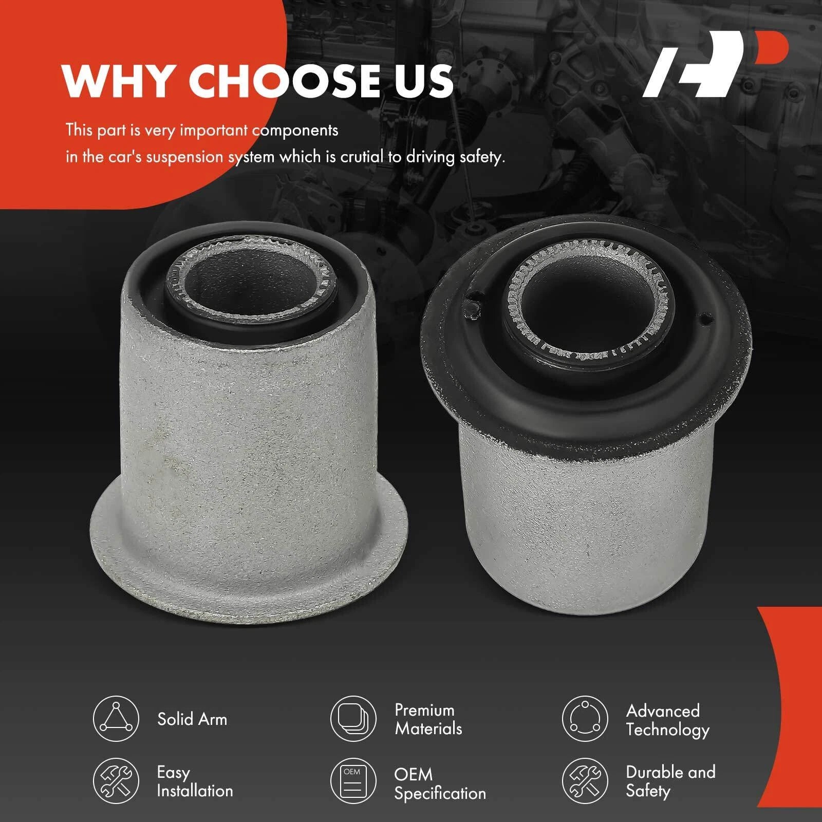 Front Upper Control Arm Bushing Kit for Toyota Tacoma (1995-2003 RWD)
