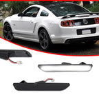 White LED Smoked Rear Bumper Side Marker Lamps for Ford Mustang (2010–2014)