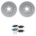 Hella Pagid Front 322mm Rotors & Low-Met Disc Brake Pad Kit for E204 C300 C350 (2015–2021)