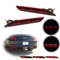 Red Lens Rear Bumper Reflectors for Ford Mustang (2015–2017)