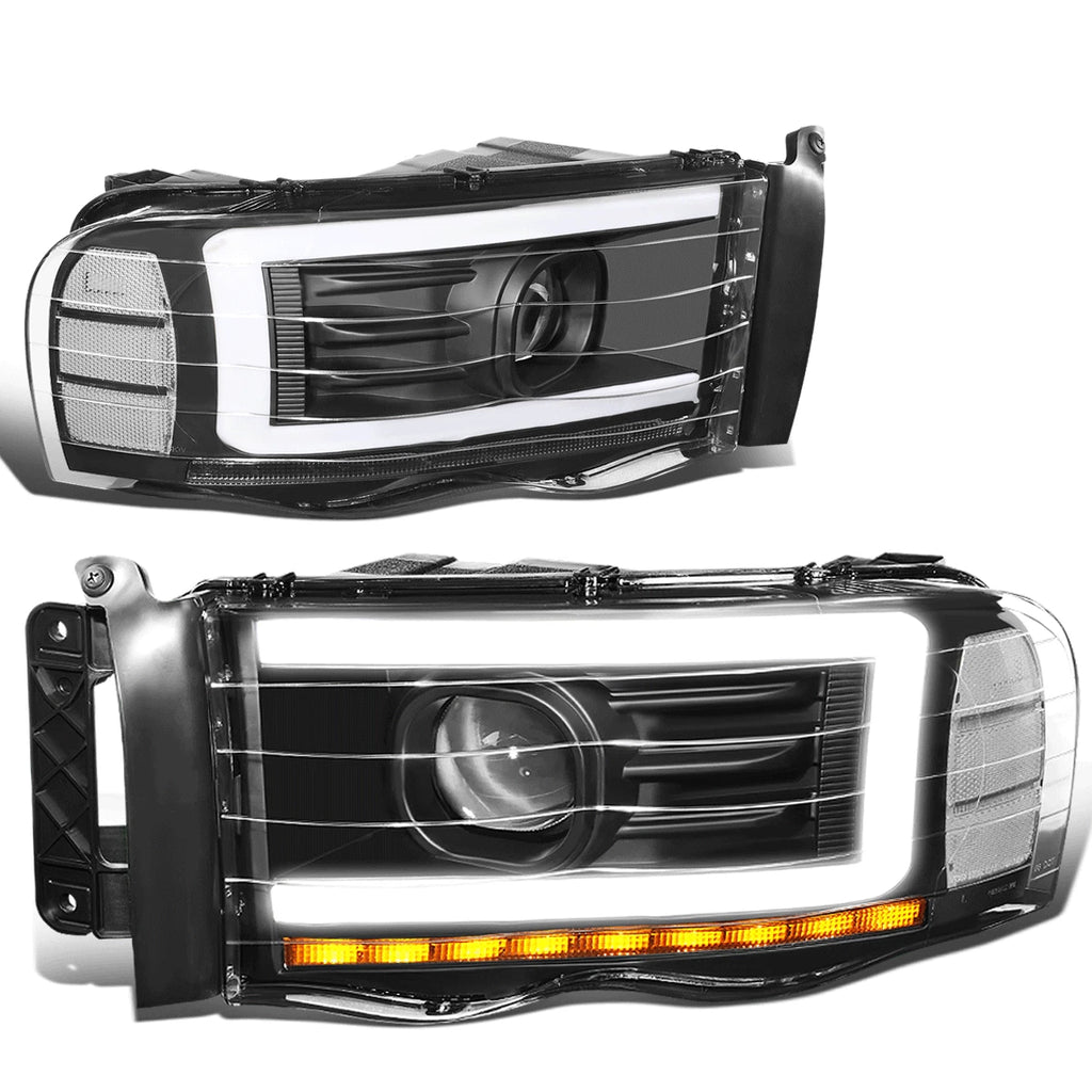 LED DRL Sequential Turn Signal Projector Headlight for Dodge Ram (2002–2005)