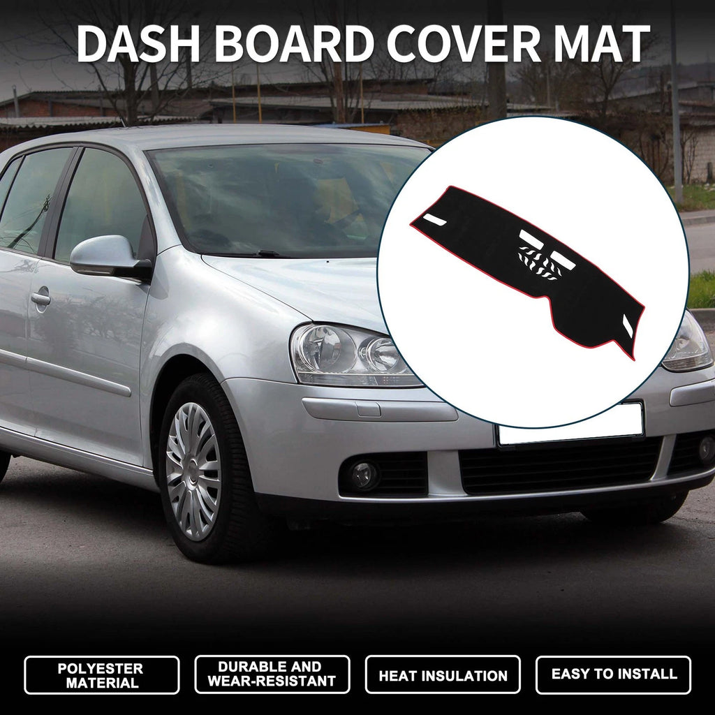 Dashboard Cover Mat for Volkswagen Golf 8 (2021–2024) Sun Protector Black Red