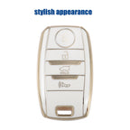 TPU Key Fob Case Cover for Kia Forte (2010–2019) - 4 Button, White