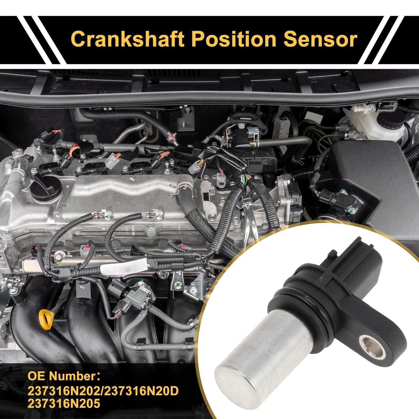 1 Pc Crankshaft Position Sensor No.237316N202 for Nissan X-Trail (2001–2013)