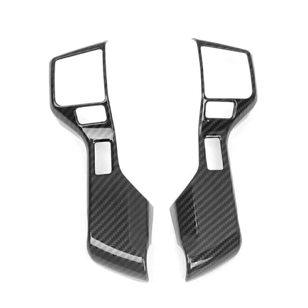 2X Carbon Fiber Steering Wheel Button Cover Trim for Toyota Tacoma (2016–2019)
