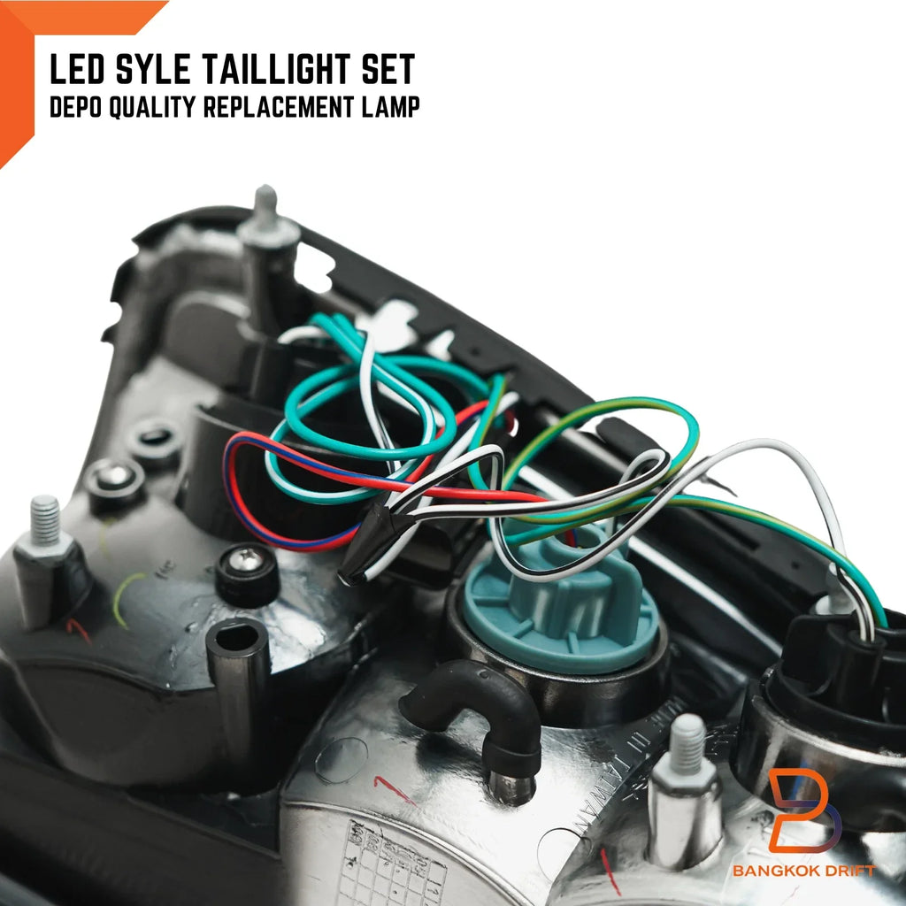 DEPO LED Tail Lights for Mitsubishi Triton MK Ute 1995-2004 Clear