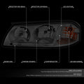LED DRL for Chevy Impala (2000–2005) Smoked Housing Clear Corner Headlight