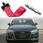 Red Alloy Nylon Strip Front Bumper Track Tow Hook for Audi A4/A5/A7/S4/S5 (2009–2017)