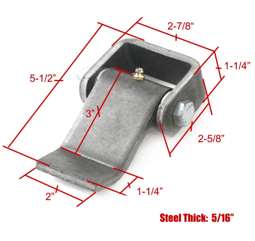 Set of 2 Heavy Duty Truck Trailer Door Hinges w/ Grease Fitting 27043