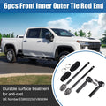 6pcs Front Inner Outer Tie Rod End Links for Cadillac Escalade (2002–2023) No. ES800223