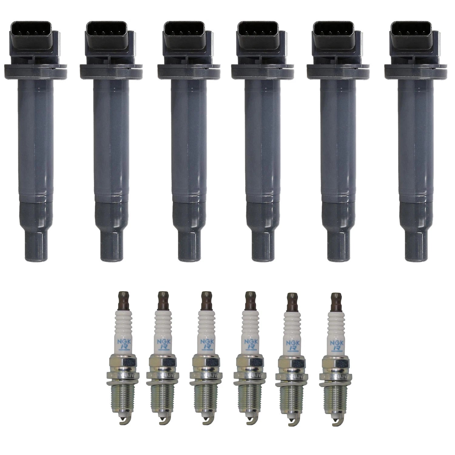 Set of 6 Ignition Coils & NGK Platinum Spark Plugs for ES300 Camry Sienna (1997–2006)