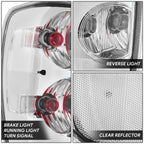 Chrome Housing Clear Lens Tail Lights for Chevrolet Colorado GMC Canyon (2004–2012)