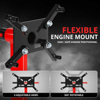 Engine Stand with 360 Degree Adjustable Mounting Head for Universal Use (1000 LBs)