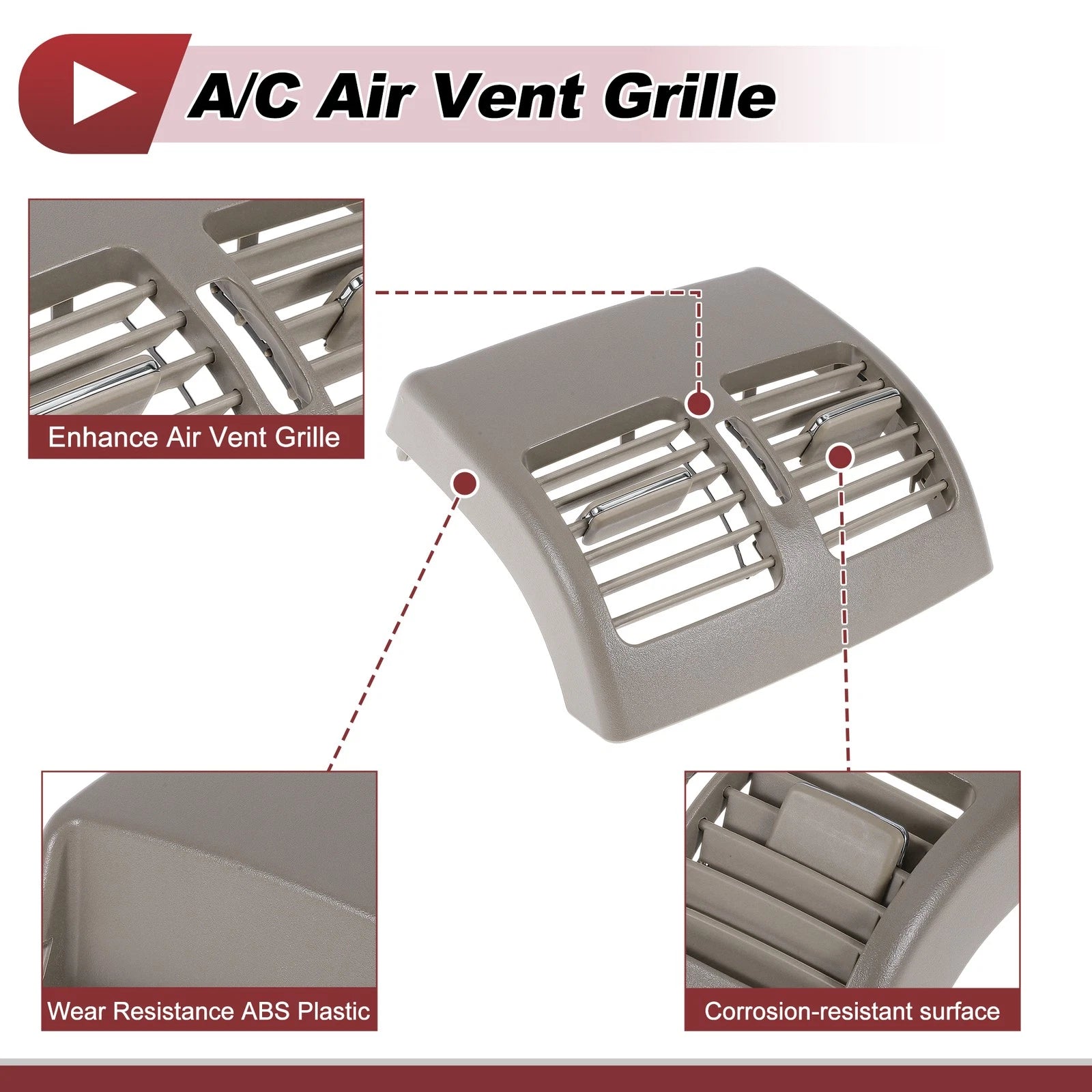 Rear Center Console Air Outlet Vent Grille No. 20483003548N84 for Mercedes-Benz 