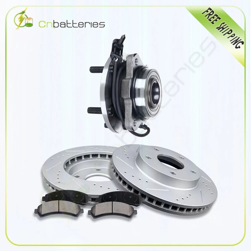 Front Brake Discs Rotors & Ceramic Pads Hub Kit for Jimmy Blazer