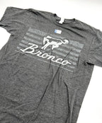 Gray T-Shirt with Ford Bronco Script Emblem for Ford Bronco (1966–2020)