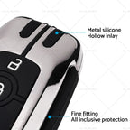 Zinc Alloy Remote Key Fob Cover for Ford Mustang, EcoSport, Edge, Explorer (2015–2023)