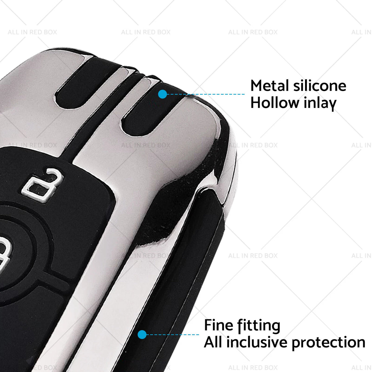 Zinc Alloy Remote Key Fob Cover for Ford Mustang, EcoSport, Edge, Explorer (2015–2023)
