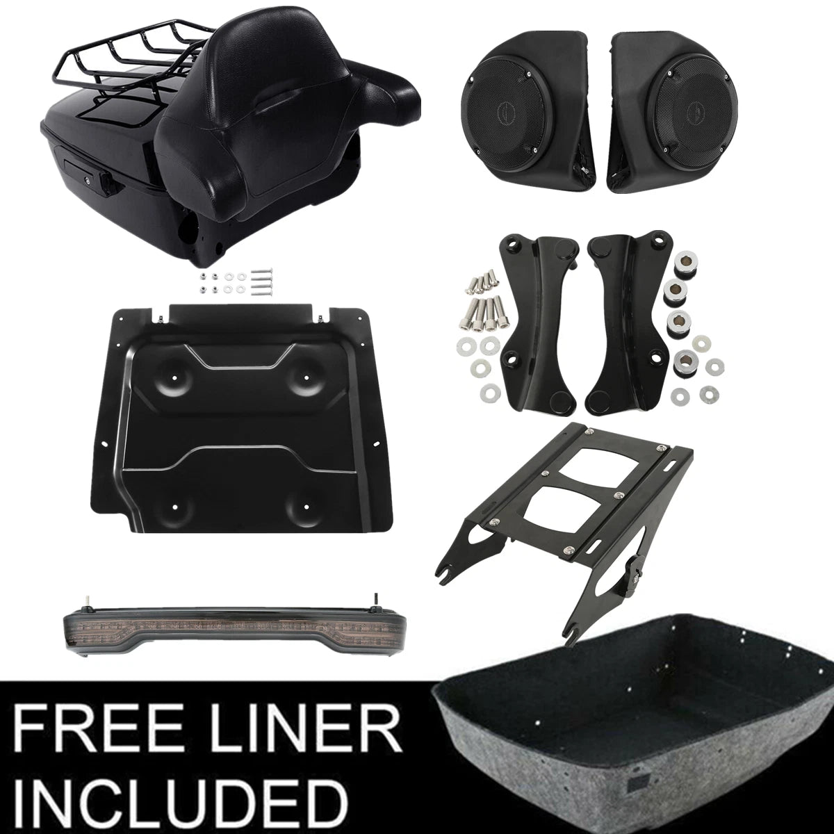 Trunk Speaker Rack Docking Kit for Harley Electra Glide (2014–2025)
