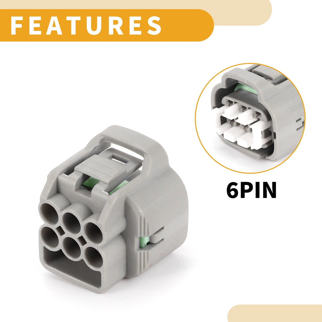 6 Pin Diesel Injection Pressure Sensor Connector Plug for Toyota 