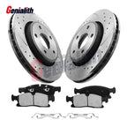 Set of 2 Front Disc Brake Rotors & Pads for Jeep Grand Cherokee (2012–2020)