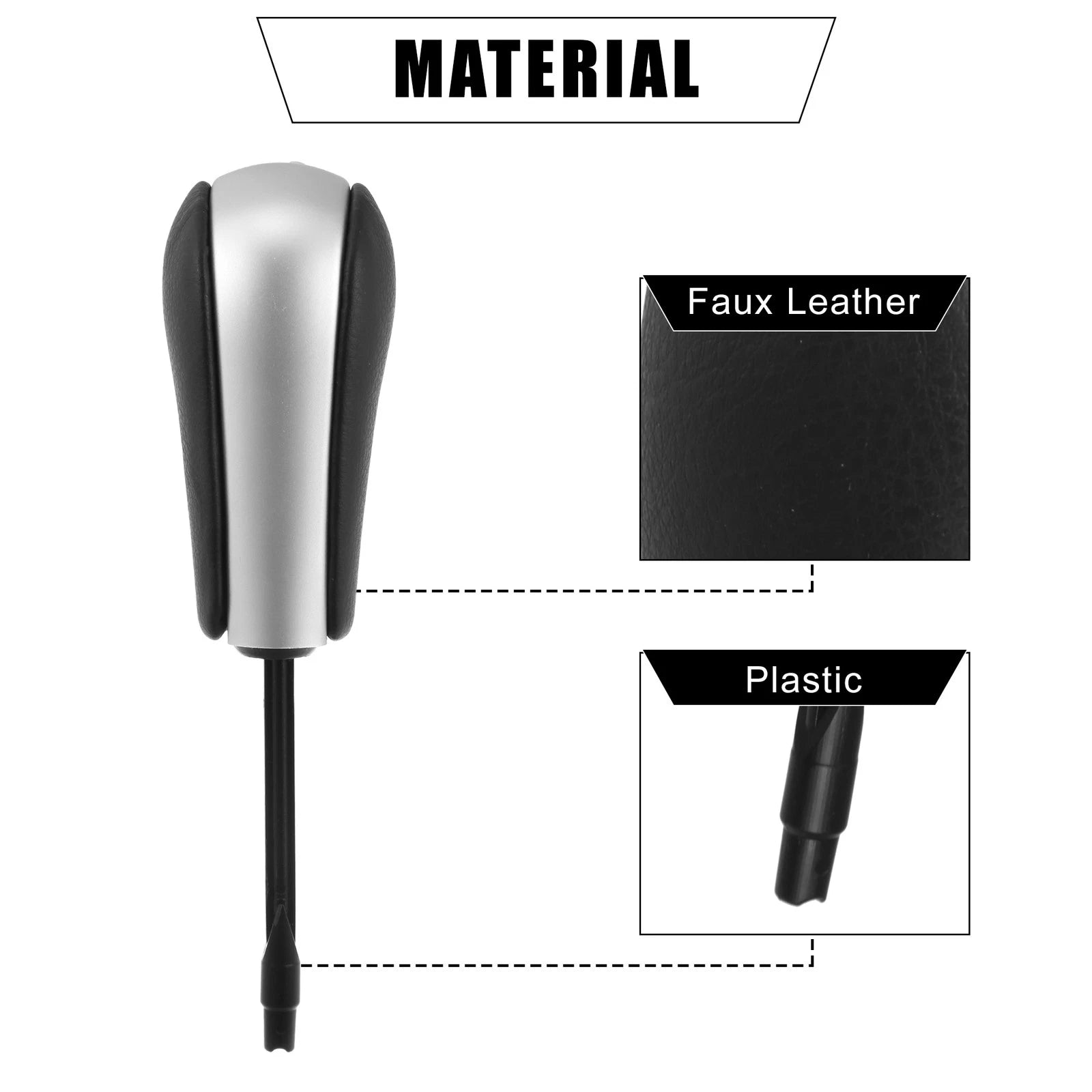 Faux Leather Gear Knob for BMW X5 2000–2006, BMW 525i Matte