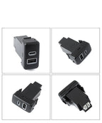 Dashboard Switch Button USB-C PD + USB-A QC3.0 Port for Toyota FJ Cruiser Tacoma (2007–2021)