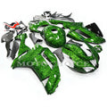 Fairing Kit + Tank for Kawasaki Ninja ZX6R (2007–2008) - Green Forged Carbon Fiber
