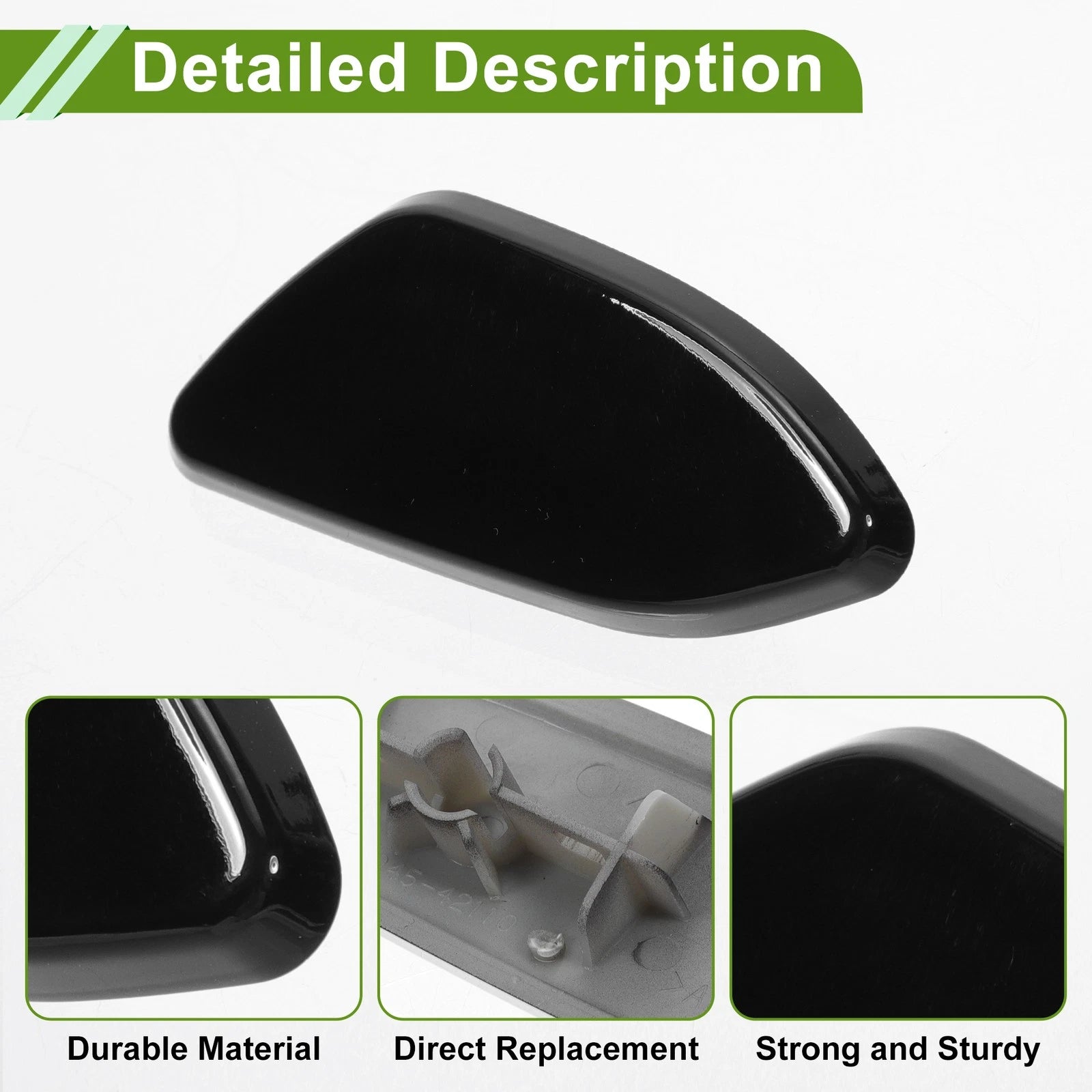 Front Left Washer Nozzle Cover Cap for Toyota Rav4 (2010–2012) 8504542110 Black