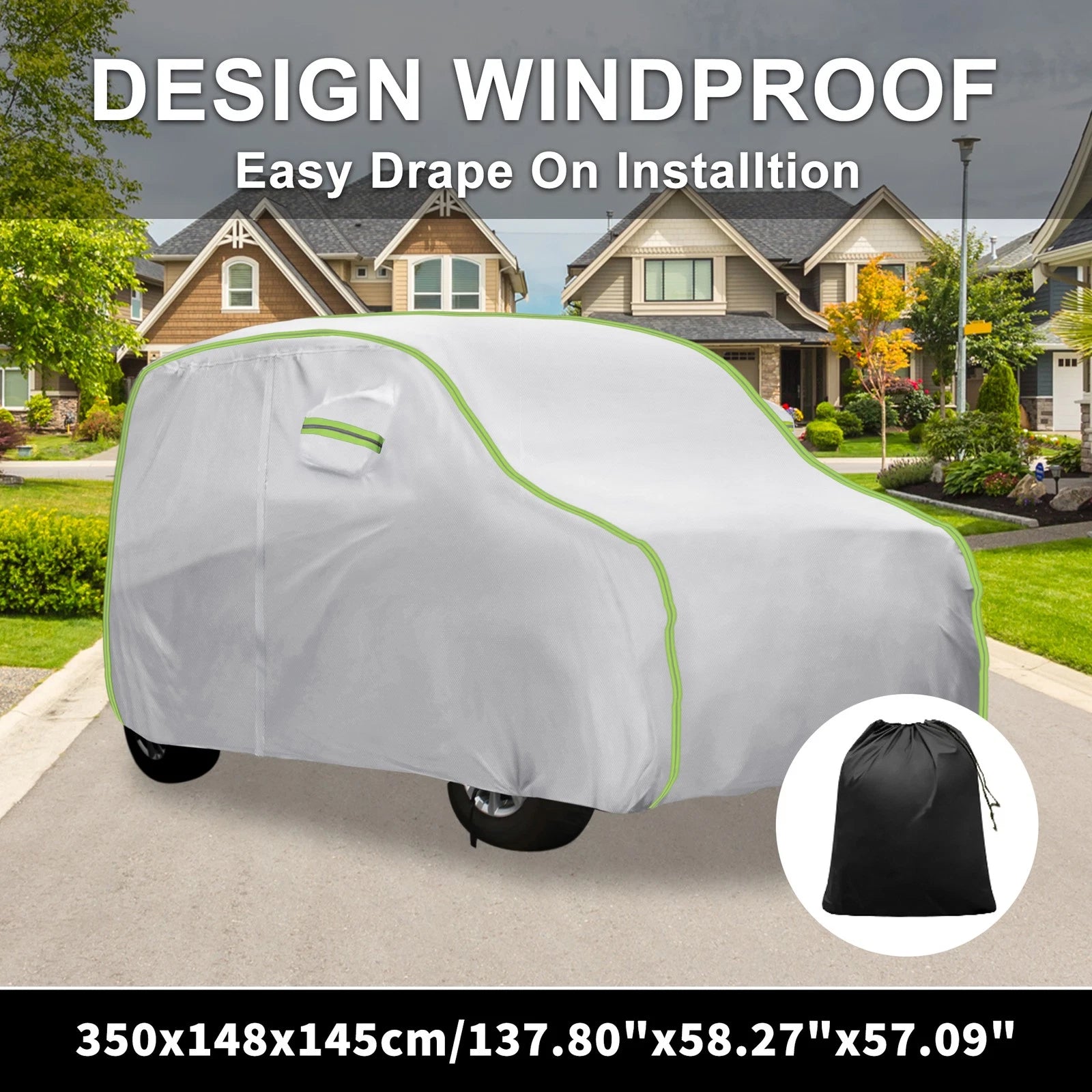 Waterproof Car Cover with Hook for Nissan Sakura Dayz (350x148x145cm)
