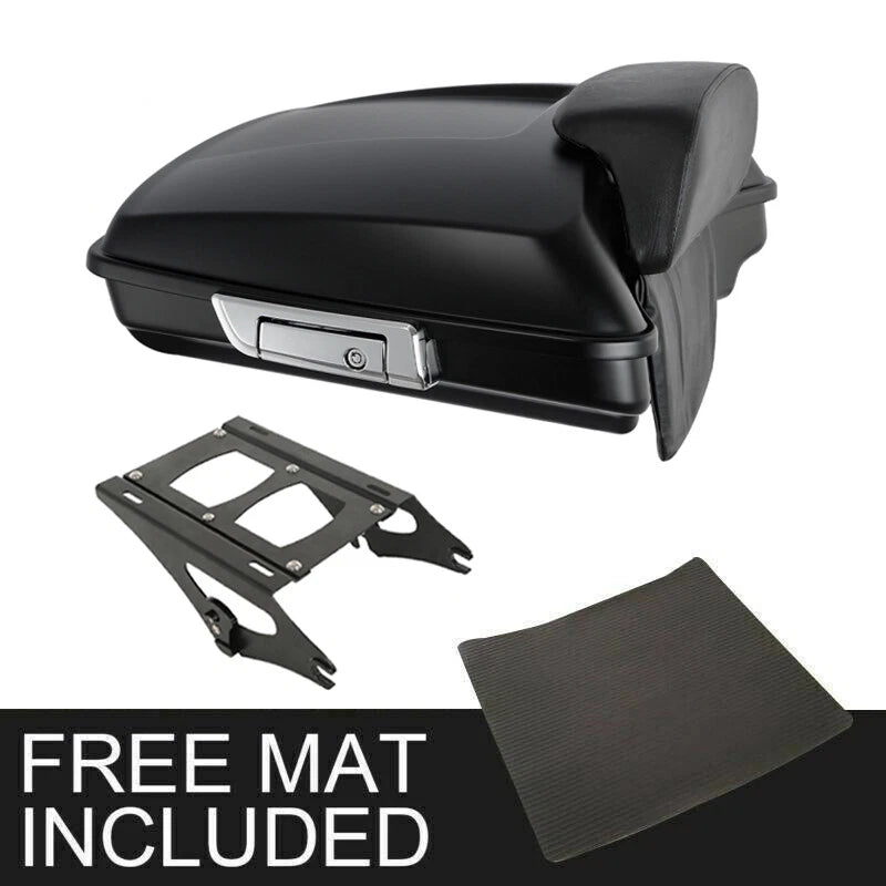 Matte Black Razor Trunk Backrest Mount for Harley Touring Road Glide (2014–2026)