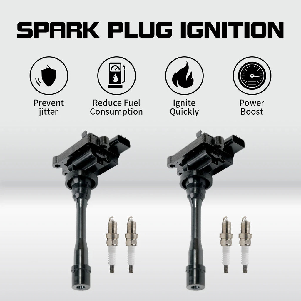 2X Ignition Coil + Spark Plug for Mitsubishi Eclipse Lancer Galant (1995–2005) UF295