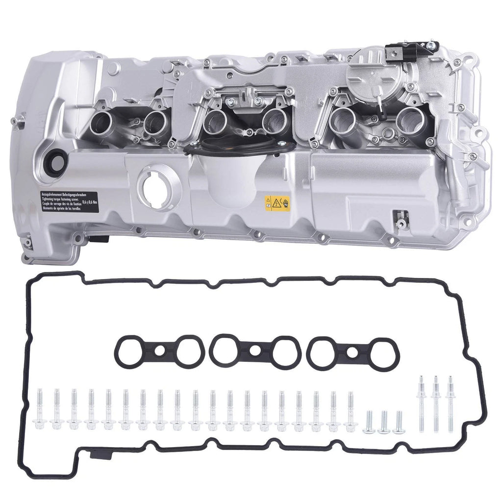 Aluminum Engine Valve Cover with Gasket & Bolts for BMW 128i 328i 528i Z4 X3 (2008–2013)