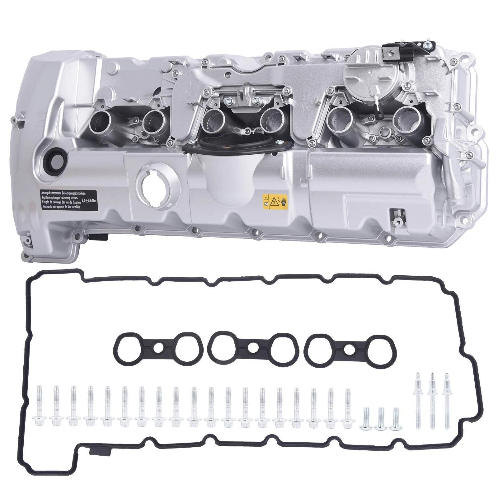 Aluminum Engine Valve Cover with Gasket & Bolts for BMW 128i 328i 528i Z4 X3 (2008–2013)