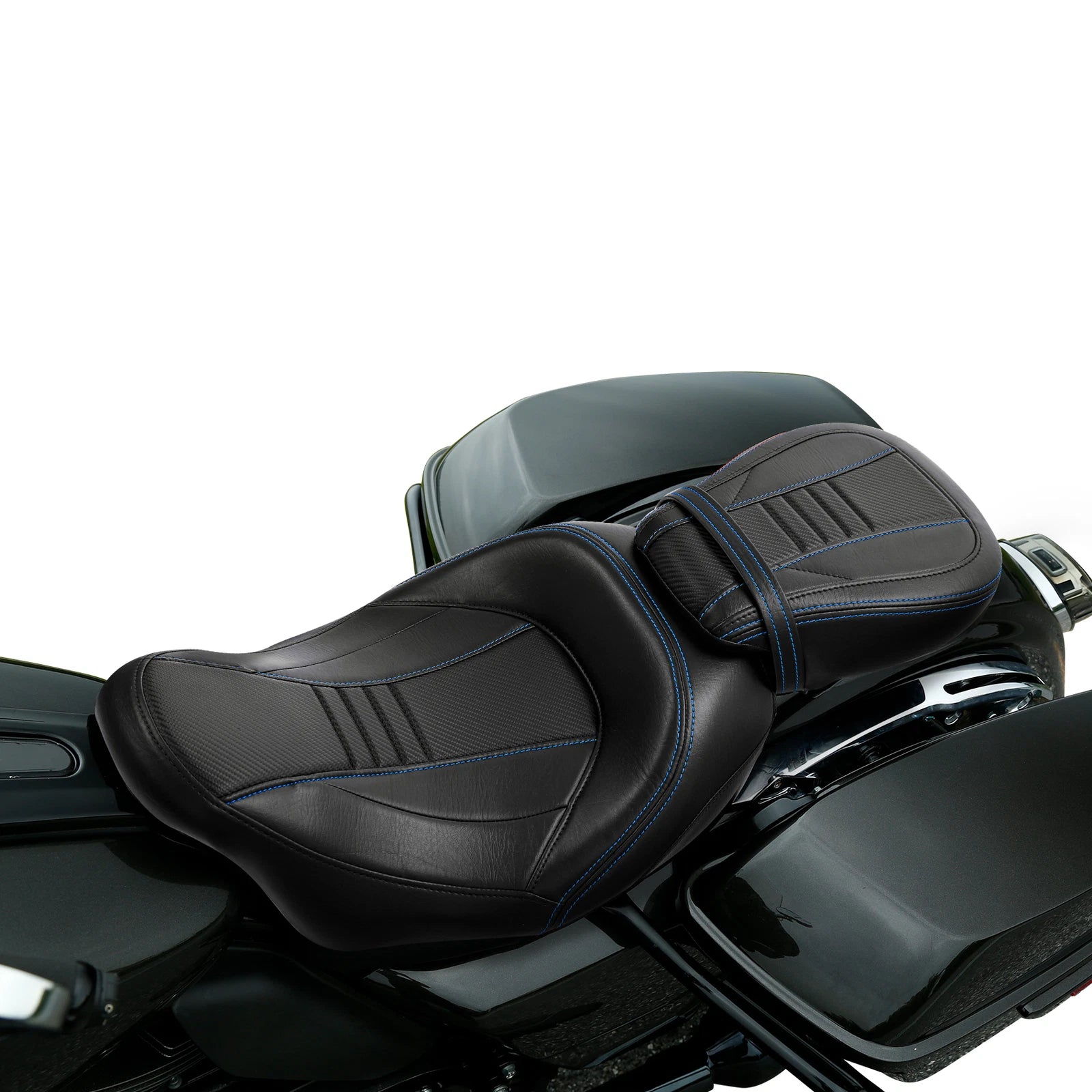 Gel Driver Passenger Seat for Harley Touring Street Glide Road King (2009–2023)