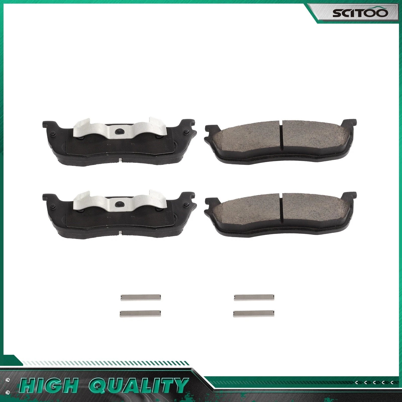 Rear Ceramic Brake Pads for Ford Expedition (1997–2002) Lincoln Town Car (2003–2010)