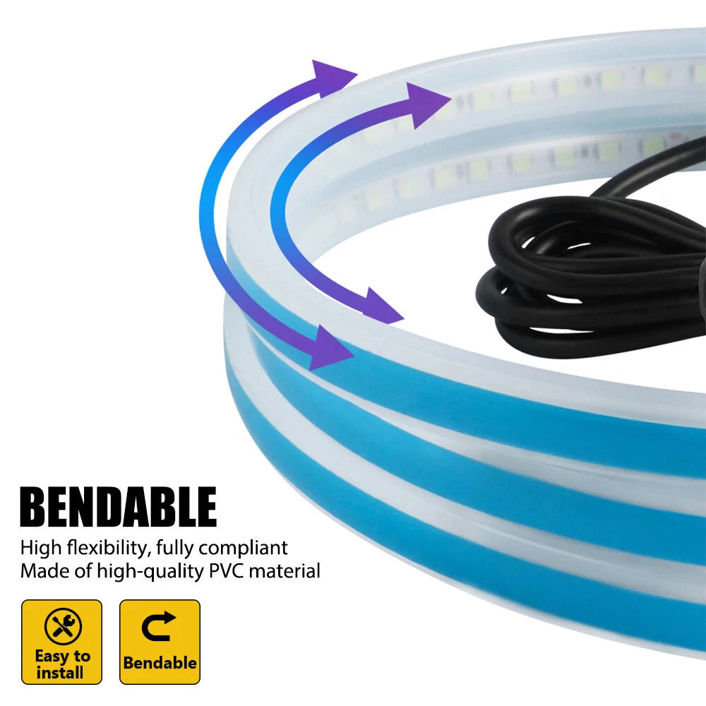 Flexible LED DRL Hood Light Strip for Universal Cars (180cm)