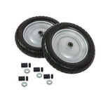 Set of 2 Solid Tires for 14.5x4-8 Wheels with Toothed Tread