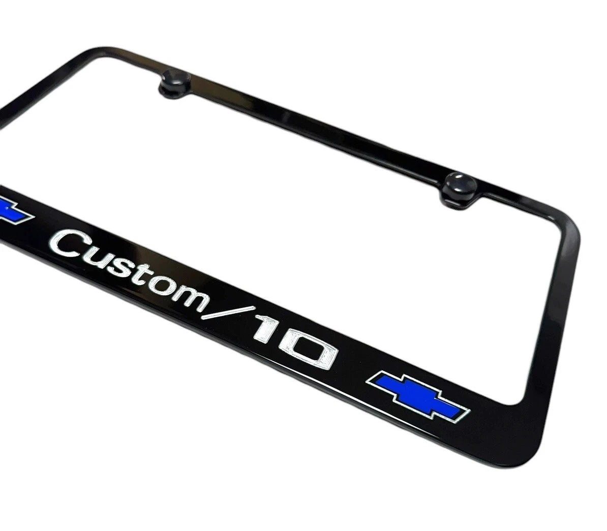 License Plate Frame Engraved Chevrolet Blue Bowtie Licensed for Chevy (2010–2025)