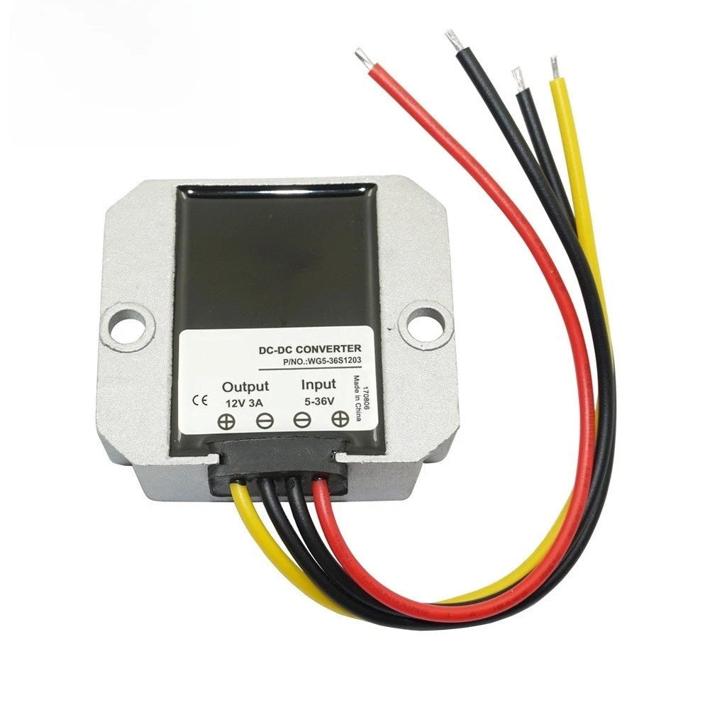 DC-DC Converter 5V-36V to 12V 3A IP68 for Mobile Power
