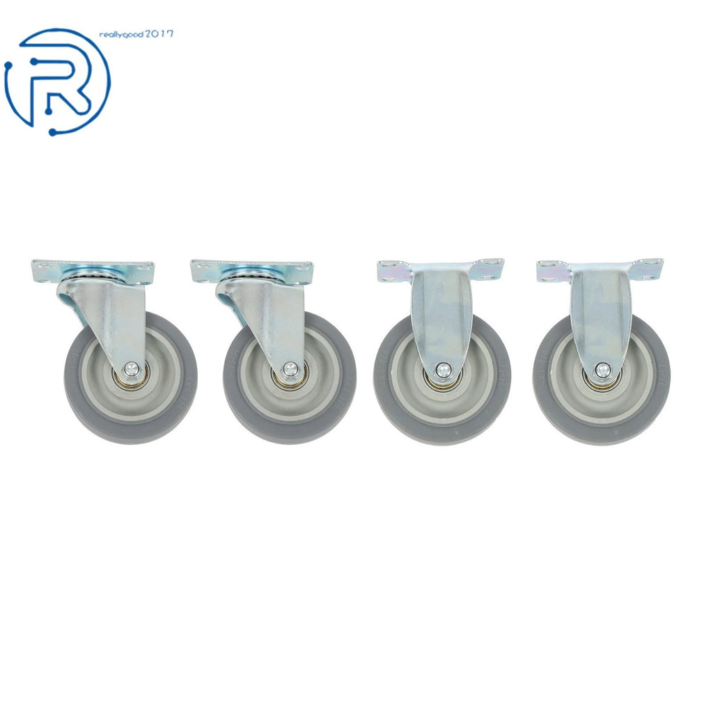 Set of 4 Heavy Duty 4-Inch Casters with Swivel Wheels