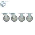 Set of 4 Heavy Duty 4-Inch Casters with Swivel Wheels